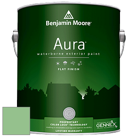 Benjamin Moore Aura 629 Waterborne Exterior Flat Finish краска цвет 572 Branch Brook Green