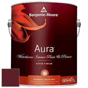 Benjamin Moore Aura 526 Waterborne Interior Satin Finish покрытие цвет RAL 3005 