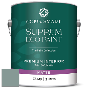 COLOR SMART CS 619 SUPREM ECO PAINT матовая краска цвет NCS S 4010-B70G 