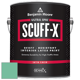 Benjamin Moore 486 Ultra Spec SCUFF-X Interior Satin Finish краска цвет 592 Rosamilia Green