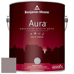 Benjamin Moore Aura 631 Waterborne Exterior Satin Finish краска цвет 2114-40 Wet Concrete