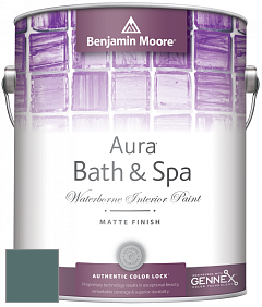 Benjamin Moore Aura 532 Bath & Spa Waterborne Interior Paint Matte Finish краска цвет 713 Polished Slate