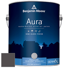 Benjamin Moore Aura 632 Waterborne Exterior Semi-Gloss Finish краска цвет 2130-20 Deep Caviar