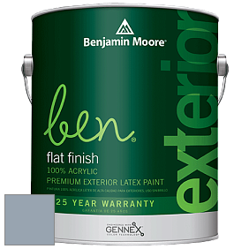 Benjamin Moore Ben 541 Waterborne Exterior Flat Finish краска цвет 1628 Comet