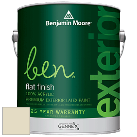 Benjamin Moore Ben 541 Waterborne Exterior Flat Finish краска цвет OC-8 Elephant Tusk