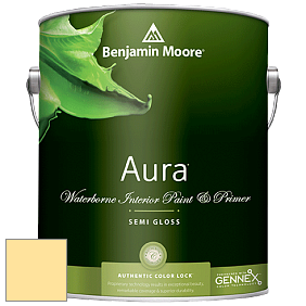 Benjamin Moore Aura 528 Waterborne Interior Semi-gloss Finish краска цвет 339 Lemon Grass