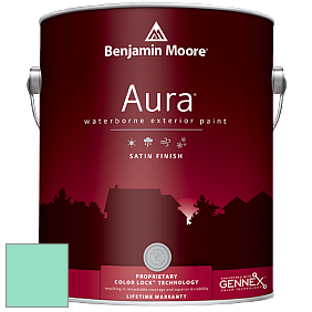 Benjamin Moore Aura 631 Waterborne Exterior Satin Finish краска цвет 2039-50 Mermaid Green