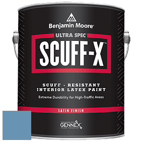 Benjamin Moore 486 Ultra Spec SCUFF-X Interior Satin Finish краска цвет 810 Blue Dragon