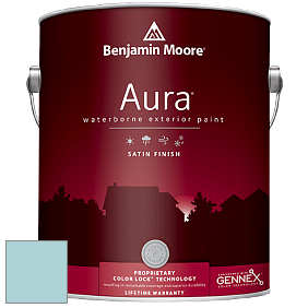 Benjamin Moore Aura 631 Waterborne Exterior Satin Finish краска цвет 723 Spring Rain