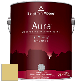 Benjamin Moore Aura 631 Waterborne Exterior Satin Finish краска цвет 390 Golden Delicious