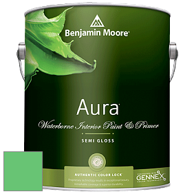 Benjamin Moore Aura 528 Waterborne Interior Semi-gloss Finish краска цвет NCS S 0565-G10Y 