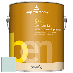 Benjamin Moore Ben W625 Premium Interior Latex Flat краска цвет 673 Iced Green