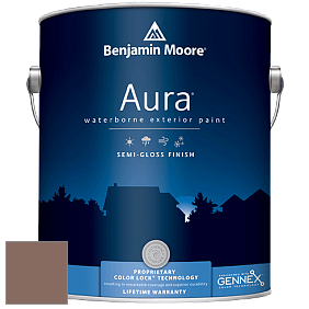 Benjamin Moore Aura 632 Waterborne Exterior Semi-Gloss Finish краска цвет 2110-30 Saddle Soap