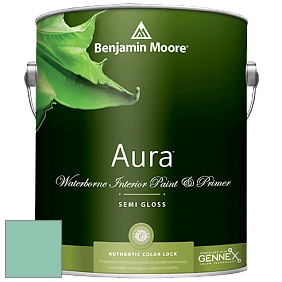 Benjamin Moore Aura 528 Waterborne Interior Semi-gloss Finish краска цвет 599 Brookdale Gardens