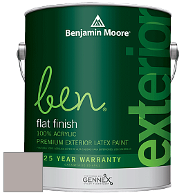 Benjamin Moore Ben 541 Waterborne Exterior Flat Finish краска цвет 2109-50 Elephant Gray