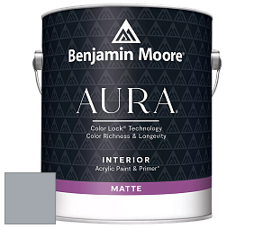 Benjamin Moore Aura 522 Interior Paint - Matte краска цвет 2125-40 Shadow Gray