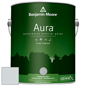Benjamin Moore Aura 629 Waterborne Exterior Flat Finish краска цвет 1625 Blue Lace