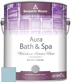 Benjamin Moore Aura 532 Bath & Spa Waterborne Interior Paint Matte Finish краска цвет 836 Sea View