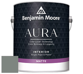 Benjamin Moore Aura 522 Interior Paint - Matte краска цвет 1567 Night Train