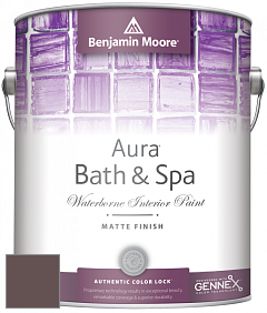 Benjamin Moore Aura 532 Bath & Spa Waterborne Interior Paint Matte Finish краска цвет 1253 Fresco Urbain