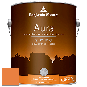 Benjamin Moore Aura 634 Waterborne Exterior Low Lustre Finish краска цвет 2015-30 Calypso Orange