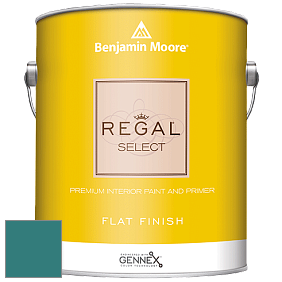 Benjamin Moore 547 Regal Select Waterborne Interior Flat Finish краска цвет 742 Largo Teal