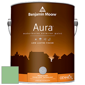 Benjamin Moore Aura 634 Waterborne Exterior Low Lustre Finish краска цвет 572 Branch Brook Green