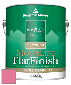 Benjamin Moore W105 Regal Select Exterior Paint-MoorLife Flat Finish краска цвет 2000-40 Strawberry Shortcake