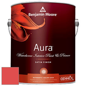 Benjamin Moore Aura 526 Waterborne Interior Satin Finish покрытие цвет NCS S 0580-Y90R 