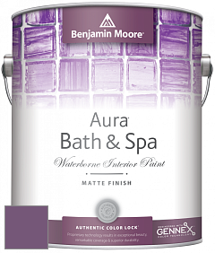 Benjamin Moore Aura 532 Bath & Spa Waterborne Interior Paint Matte Finish краска цвет 2073-30 Passion Plum