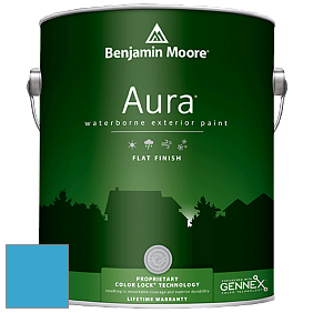 Benjamin Moore Aura 629 Waterborne Exterior Flat Finish краска цвет 790 Bayberry Blue