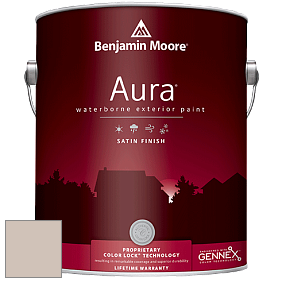 Benjamin Moore Aura 631 Waterborne Exterior Satin Finish краска цвет 989 Alphano Beige