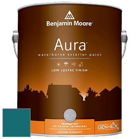 Benjamin Moore Aura 634 Waterborne Exterior Low Lustre Finish краска цвет 2055-20 Pacific Ocean Blue