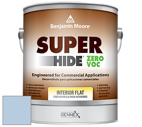 Benjamin Moore 355 Super Hide Zero Voc Interior Flat краска цвет 821 Blue Ice