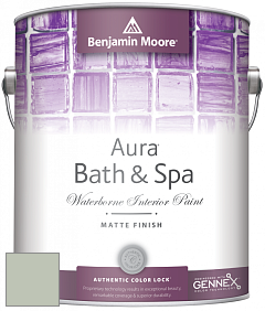 Benjamin Moore Aura 532 Bath & Spa Waterborne Interior Paint Matte Finish краска цвет 465 Antique Jade