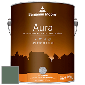 Benjamin Moore Aura 634 Waterborne Exterior Low Lustre Finish краска цвет 637 Gothic Green