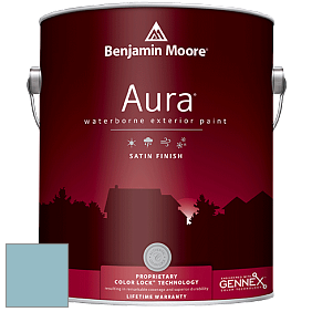 Benjamin Moore Aura 631 Waterborne Exterior Satin Finish краска цвет 1656 Aspen Skies