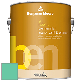 Benjamin Moore Ben W625 Premium Interior Latex Flat краска цвет 2042-40 Miami Green