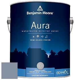 Benjamin Moore Aura 632 Waterborne Exterior Semi-Gloss Finish краска цвет 2128-40 Oxford Gray