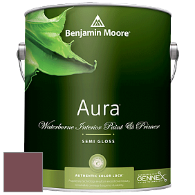 Benjamin Moore Aura 528 Waterborne Interior Semi-gloss Finish краска цвет 2082-20 Plum Raisin