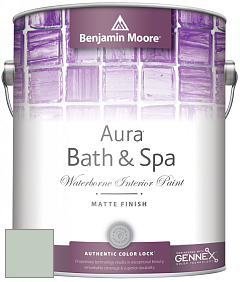 Benjamin Moore Aura 532 Bath & Spa Waterborne Interior Paint Matte Finish краска цвет 458 Sage Tint
