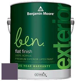 Benjamin Moore Ben 541 Waterborne Exterior Flat Finish краска цвет 1386 Purple Rain