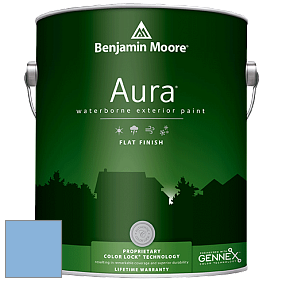 Benjamin Moore Aura 629 Waterborne Exterior Flat Finish краска цвет 816 Aqua Marina