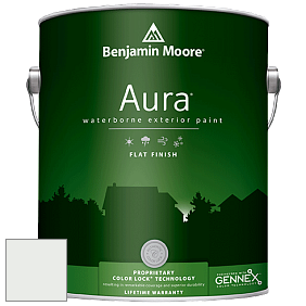 Benjamin Moore Aura 629 Waterborne Exterior Flat Finish краска цвет OC-62 Baby's Breath