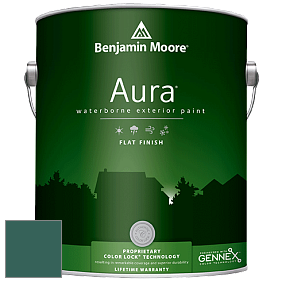 Benjamin Moore Aura 629 Waterborne Exterior Flat Finish краска цвет 2052-20 Marine Aqua