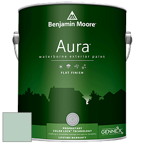 Benjamin Moore Aura 629 Waterborne Exterior Flat Finish краска цвет 639 Let It Rain