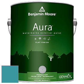Benjamin Moore Aura 629 Waterborne Exterior Flat Finish краска цвет 754 Wilmington Spruce