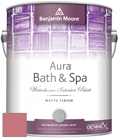 Benjamin Moore Aura 532 Bath & Spa Waterborne Interior Paint Matte Finish краска цвет 2006-40 Glamour Pink