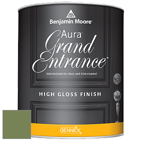 Benjamin Moore Aura 148 Grand Entrance High Gloss эмаль цвет 546 Courtyard Green