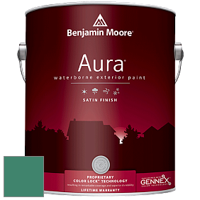 Benjamin Moore Aura 631 Waterborne Exterior Satin Finish краска цвет 609 Lucky Shamrock